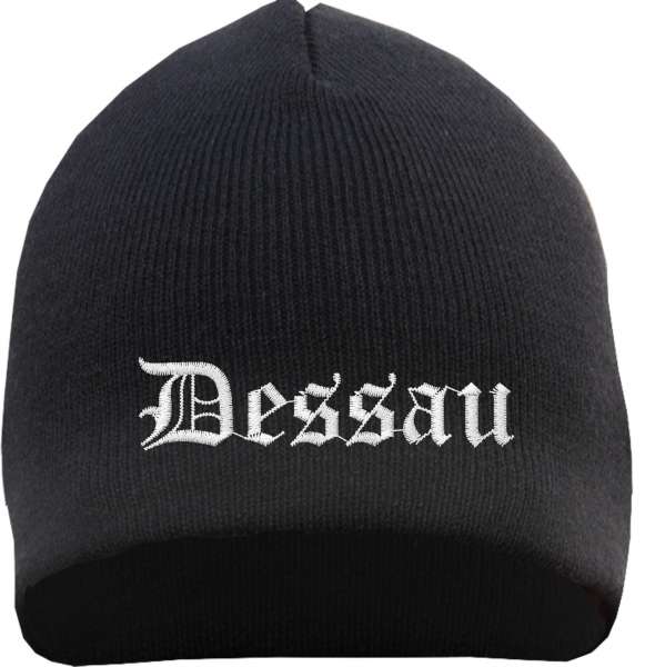 Dessau Beanie Mütze - Altdeutsch - Bestickt - Strickmütze Wintermütze