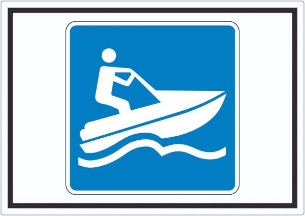 Jetski fahren erlaubt Symbol Aufkleber