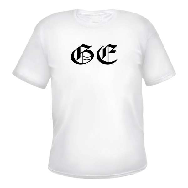 GE Herren T-Shirt - Altdeutsch - Weißes Tee Shirt