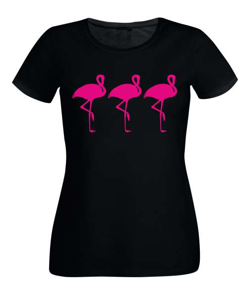 DREI FLAMINGOS Damen T-Shirt