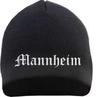 Mannheim Beanie Mütze - Altdeutsch - Bestickt - Strickmütze Wintermütze Mannheim Beanie Mütze - Altdeutsch - Bestickt - Strickmütze Wintermütze