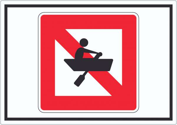 Ruderboote verboten Symbol Aufkleber