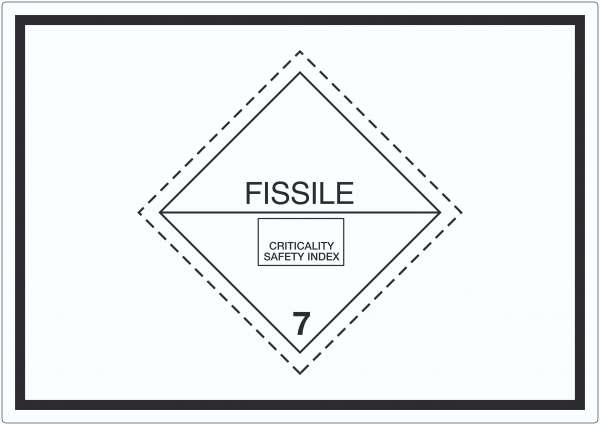 Aufkleber spaltbare Stoffe Symbol Fissile