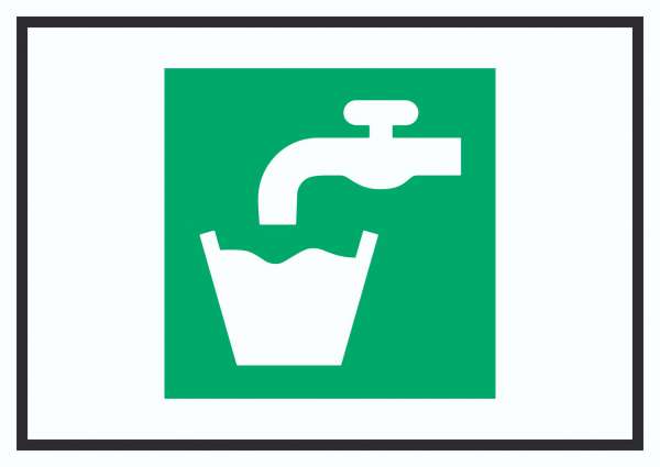 Trinkwasser Symbol Schild