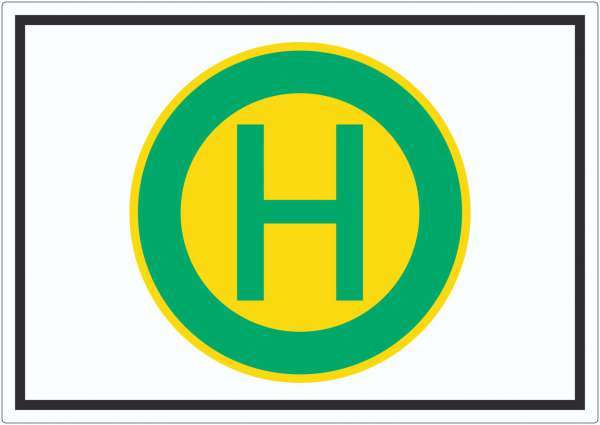 Aufkleber Haltestelle Symbol