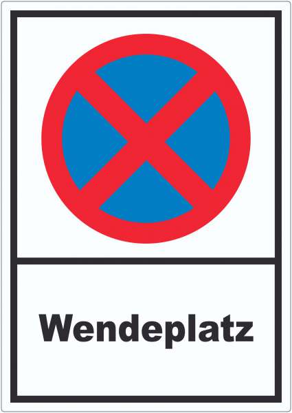 Parken verboten Wendeplatz Aufkleber