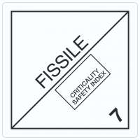 Aufkleber Quadrat spaltbare Stoffe Symbol Fissile Aufkleber Quadrat spaltbare Stoffe Symbol Fissile