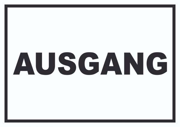 Ausgang Schild