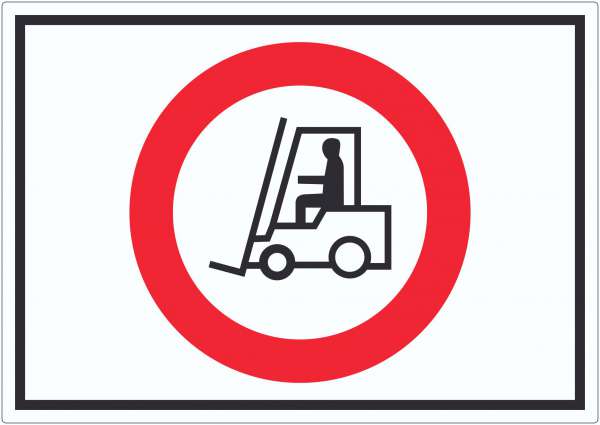 Gabelstapler Durchfahrt verboten Symbol Aufkleber