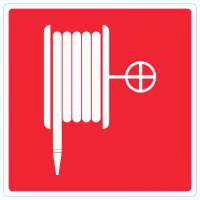 Feuerlöschschlauch Aufkleber Quadrat Feuerlöschschlauch Aufkleber Quadrat