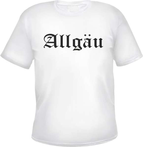 Allgäu Herren T-Shirt - Altdeutsch - Weißes Tee Shirt