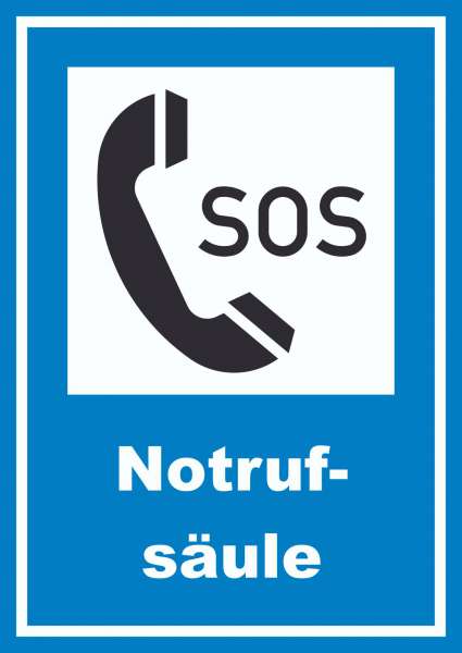 Notrufsäule Schild