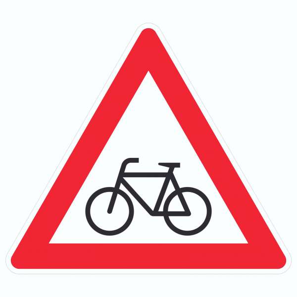 Achtung Radfahrer Fahrräder Aufkleber Dreieck