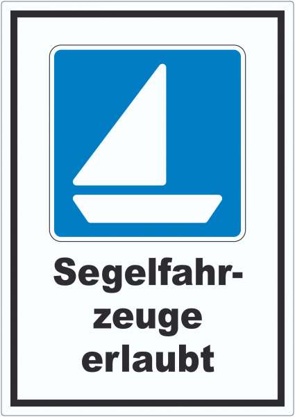 Segelboote erlaubt Segeln Symbol Text Aufkleber