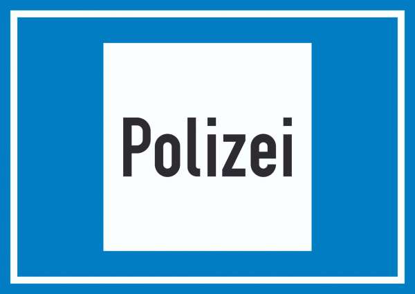 Richtzeichen Polizei Symbol Schild