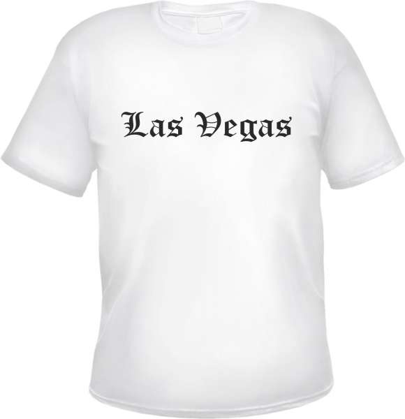 Las Vegas Herren T-Shirt - Altdeutsch - Weißes Tee Shirt