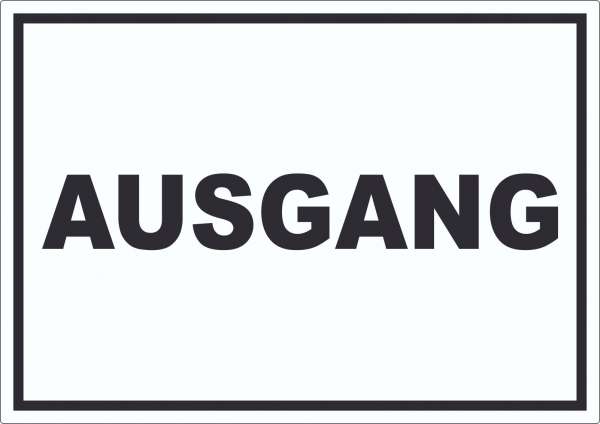 Ausgang Aufkleber