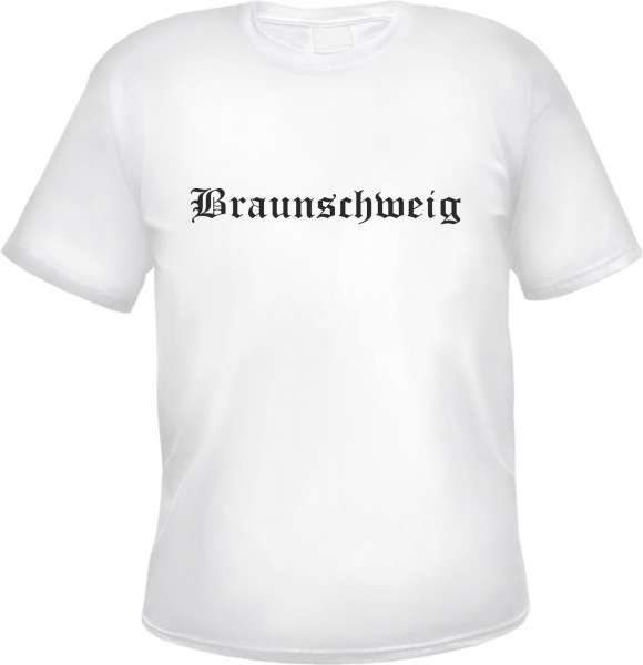 Braunschweig Herren T-Shirt - Altdeutsch - Weißes Tee Shirt