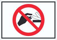 Bitte nicht von Hand öffnen Schild Symbol Bitte nicht von Hand öffnen Schild Symbol