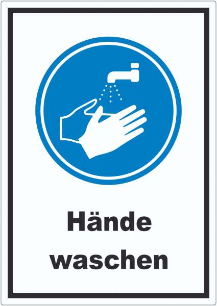 Hände waschen Aufkleber