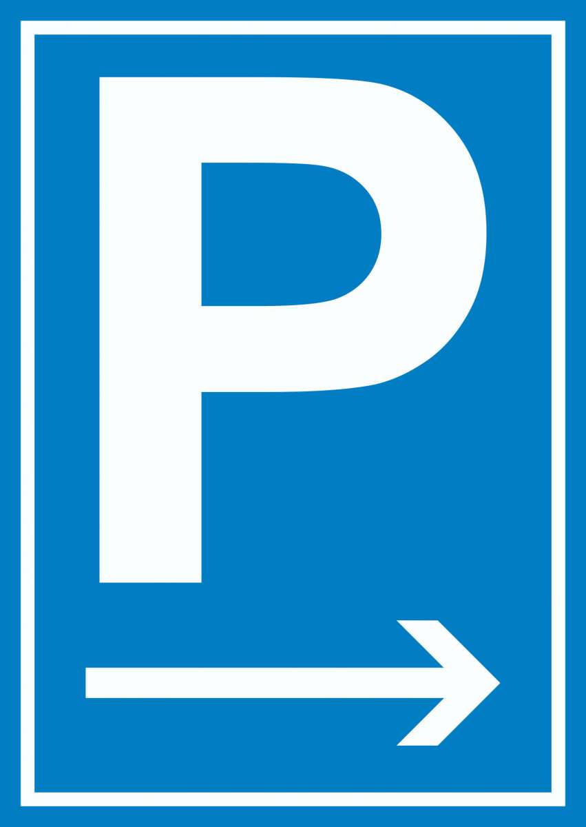 P Parkplatz Schild Mit Pfeil Nach Rechts HB Druck Schilder p-parkplatz-schild-mit-pfeil-nach-rechts-hb-druck-schilder