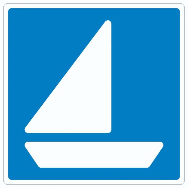 Segelboote erlaubt Segeln Symbol