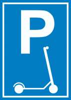 P Parkplatz E- Scooter Schild P Parkplatz E- Scooter Schild