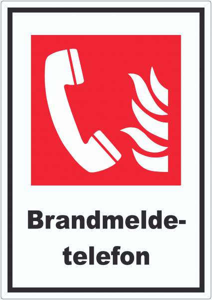 Brandmeldetelefon Aufkleber