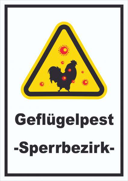 Geflügelpest Schild