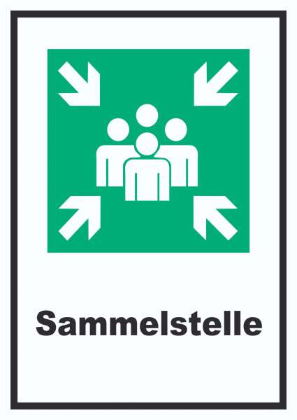 Sammelstelle Schild