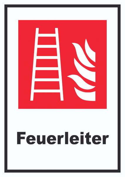 Feuerleiter Schild