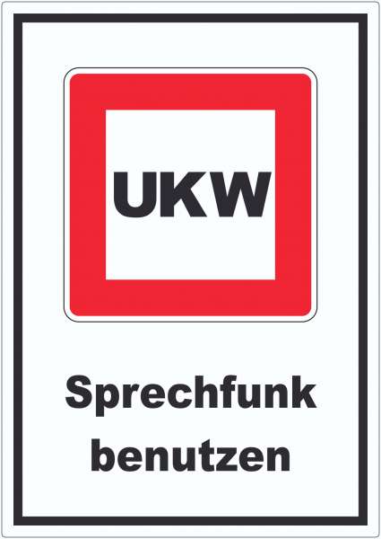 Sprechfunk zu benutzen Aufkleber mit Symbol und Text