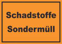Schadstoffe Sondermüll Mülltrennung Aufkleber mit Text Schadstoffe Sondermüll Mülltrennung Aufkleber mit Text