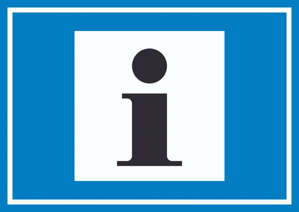 Information Symbol Schild