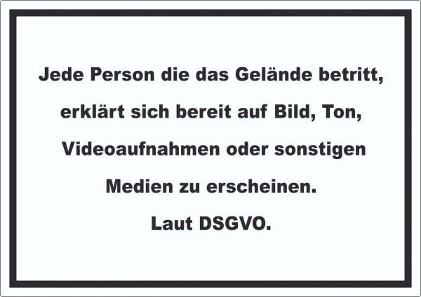 DSGVO Hinweis Aufkleber Datenschutz