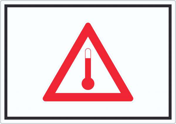 Aufkleber Gefahrgutklasse Hot Symbol Heiß