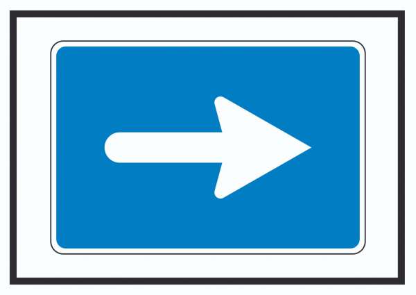 In Pfeilrichtung fahren rechts Symbol