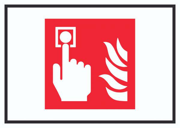 Brandmelder Symbol Schild