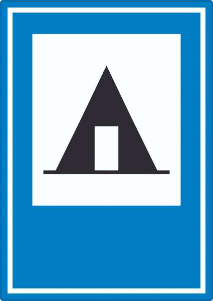 Zeltplatz Aufkleber
