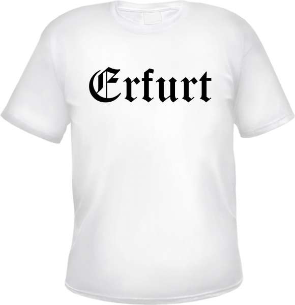 Erfurt Herren T-Shirt - Altdeutsch - Weißes Tee Shirt