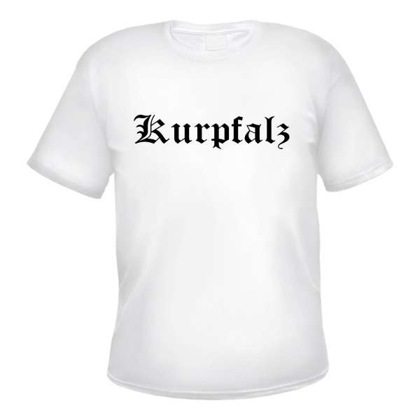 Kurpfalz Herren T-Shirt - Altdeutsch - Weißes Tee Shirt