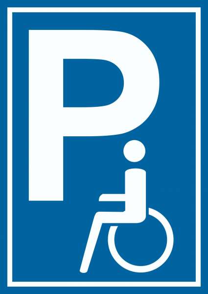 Behinderten Parkplatz Schild