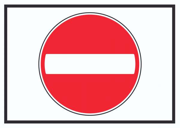Kein Eingang Symbol Schild