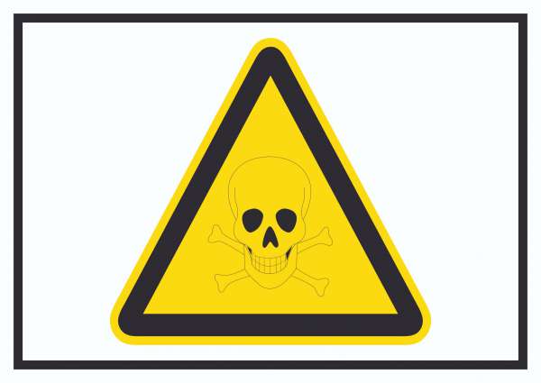 Vorsicht Giftige Stoffe Symbol Schild