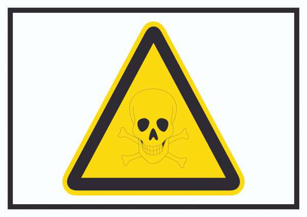 Vorsicht Giftige Stoffe Symbol Schild