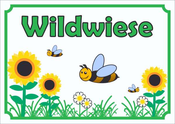 Schild Wildwiese waagerecht