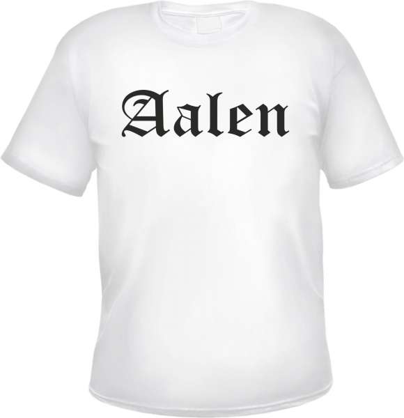 Aalen Herren T-Shirt - Altdeutsch - Weißes Tee Shirt