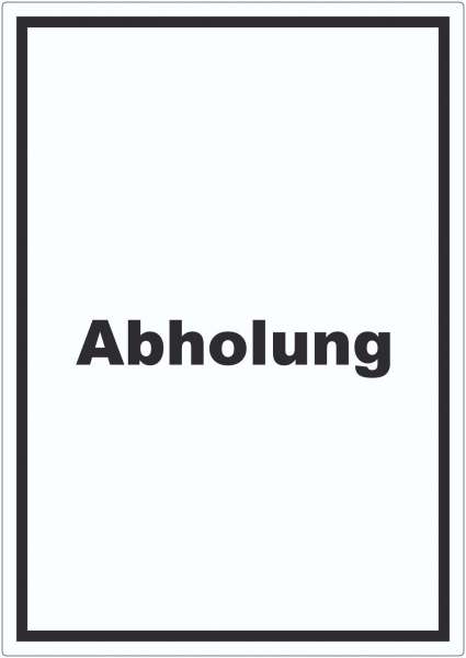 Abholung Aufkleber mit Text Post hochkant