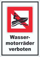 Jetski fahren verboten Symbol und Text Aufkleber Jetski fahren verboten Symbol und Text Aufkleber
