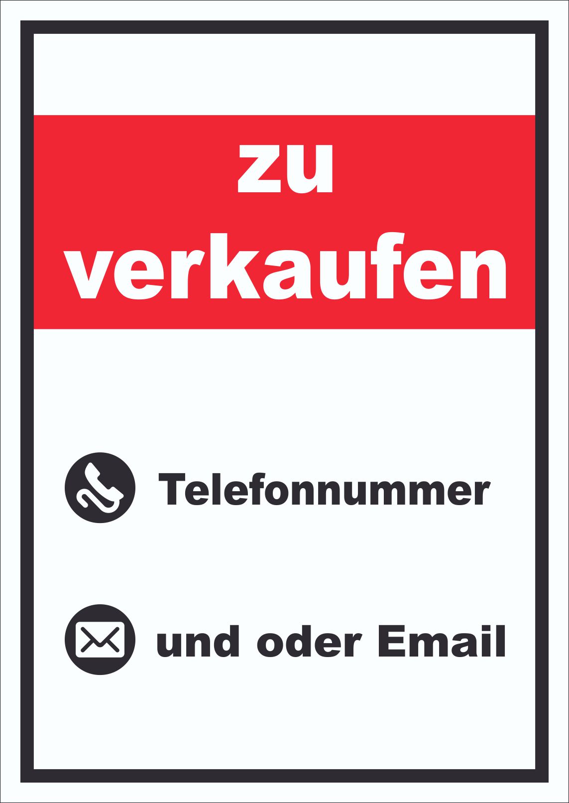Aufkleber Wunschtext verboten Symbol  HB-Druck Schilder, Textildruck &  Stickerei Onlineshop